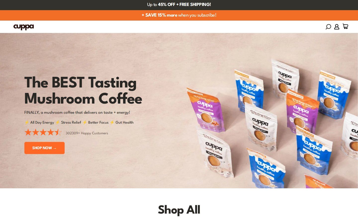 The bettercuppa.com homepage