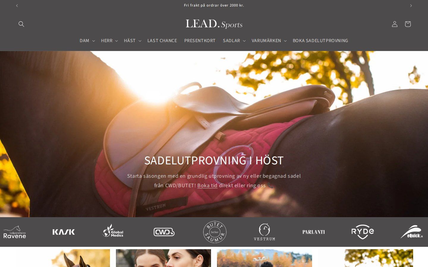 leadsports.se homepage