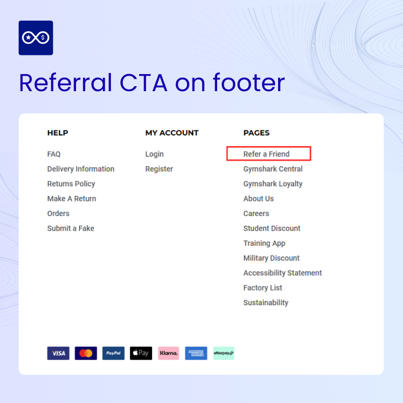 Referral CTA on Footer
