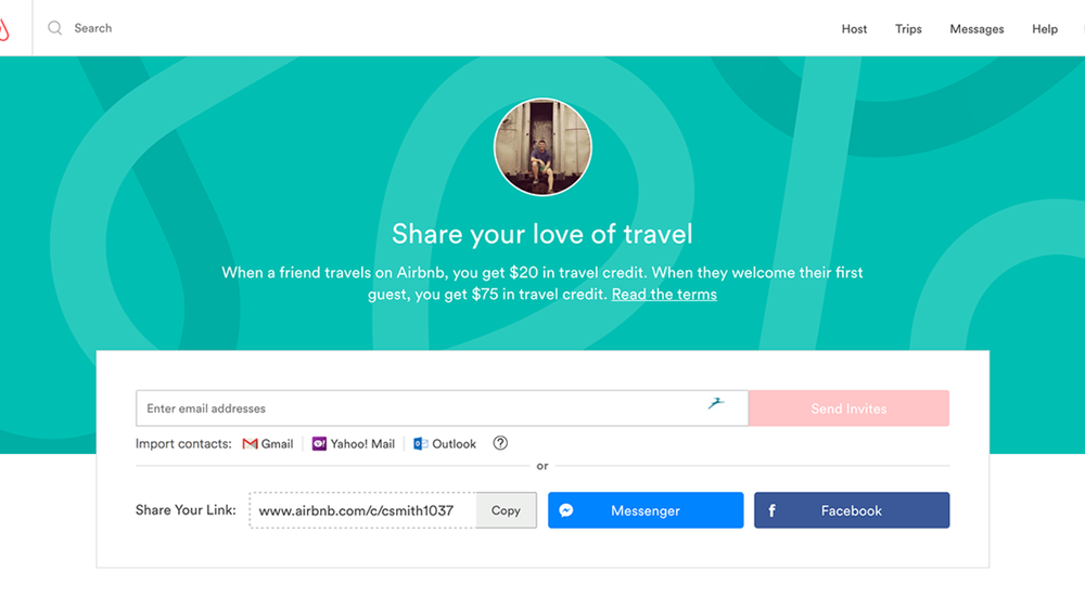 Airbnb referral program