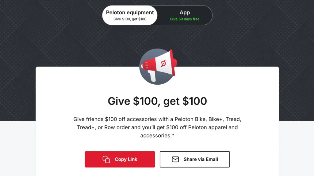 Peloton referral program