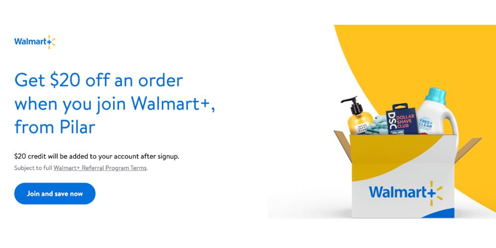 Walmart Plus referral program examples