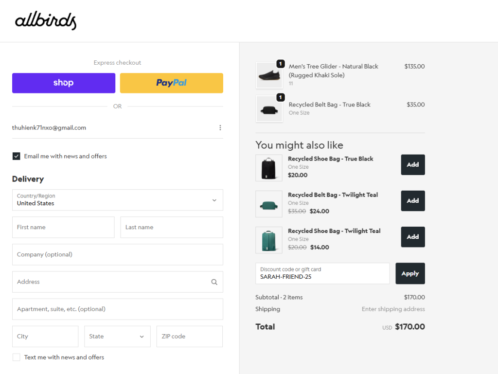 Allbirds referral code