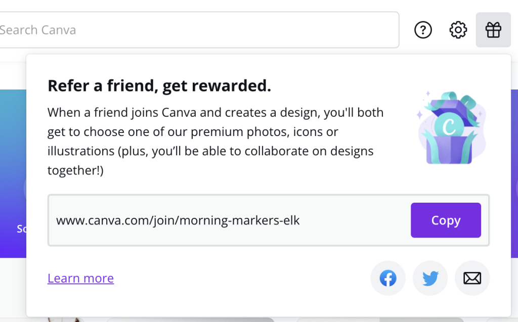 Canva referral program