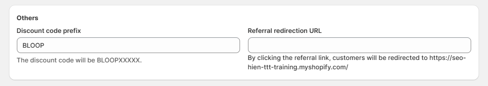 Customize referral links and codes