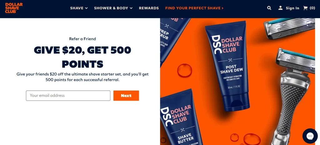 Dollar Shave club referral program