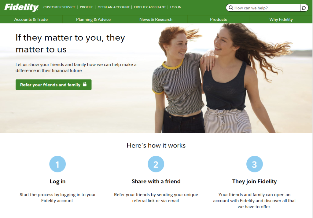Fidelity referral program