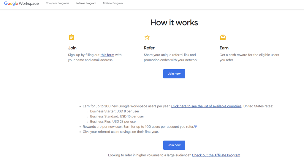 Google workspace referral program