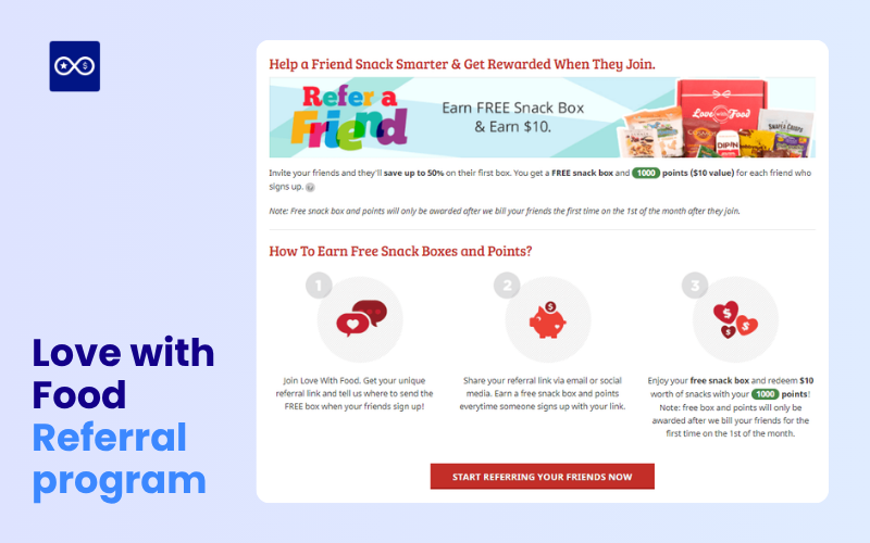 Love with food referral program