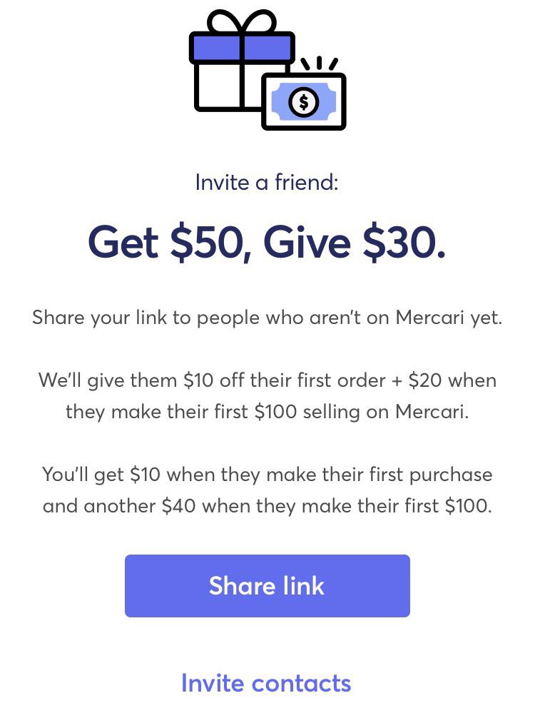 Mercari referral program