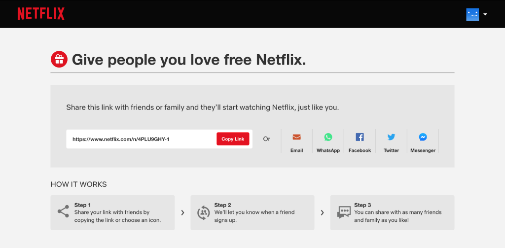 Netflix referral program