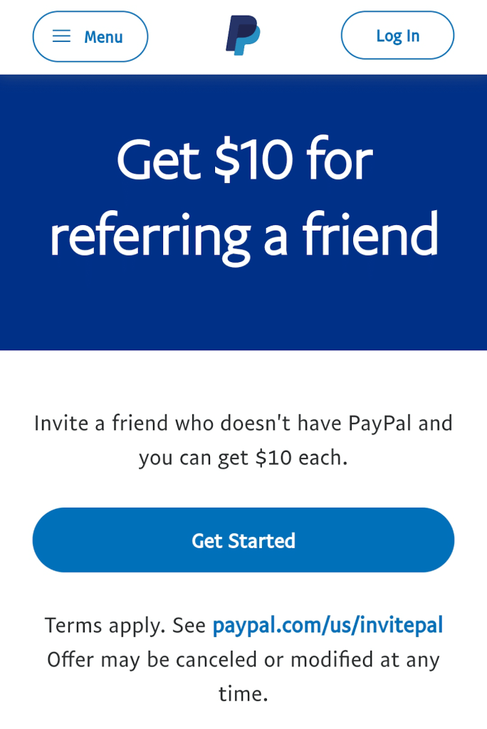 Paypal referral program