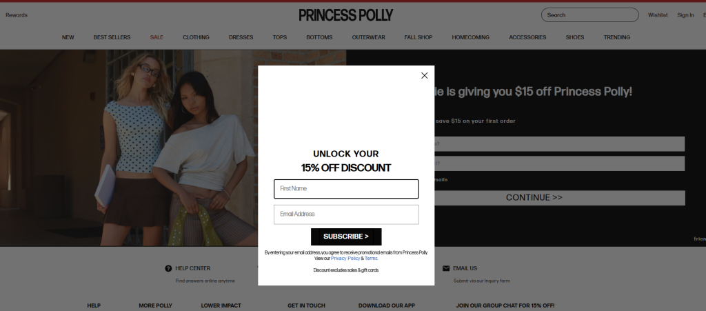 Princess Polly referral program