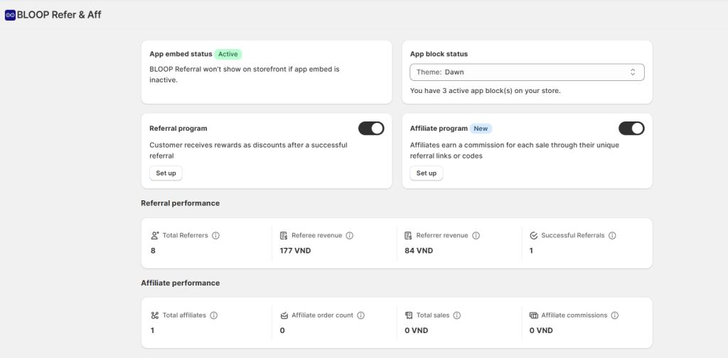 Manage referral & afiliate program in one dashboard