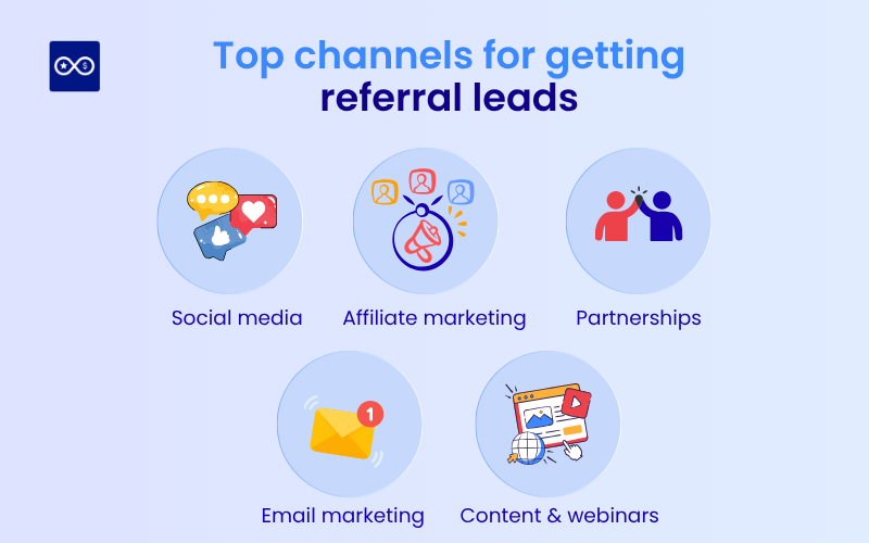 top channels for getting referral leads