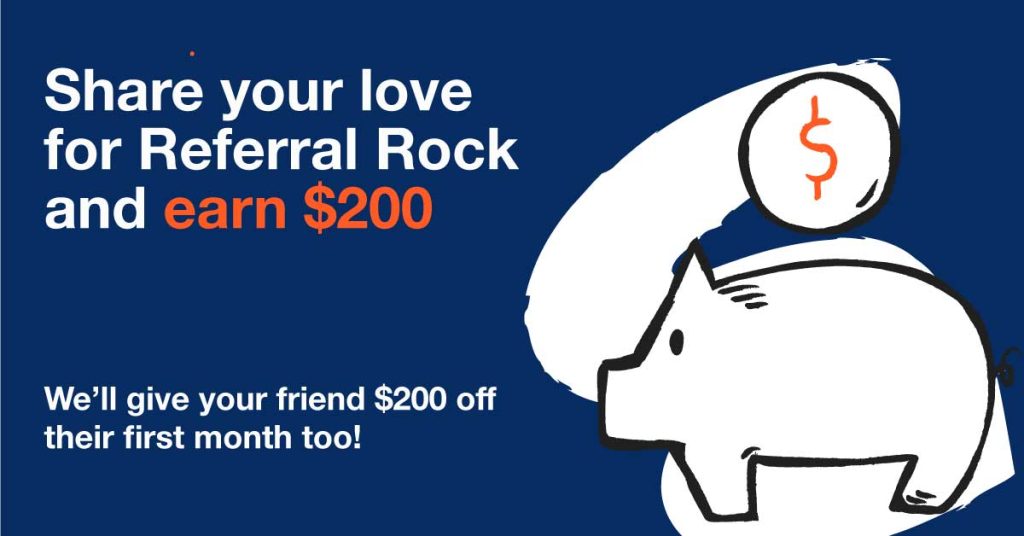 Referral rock referral program