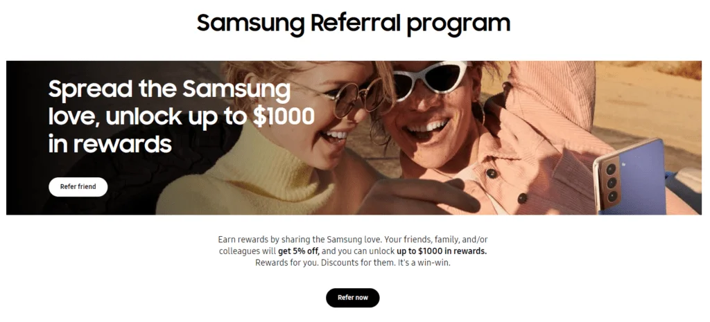 Samsung referral program