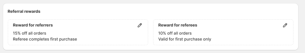Choose single or double-sided rewards