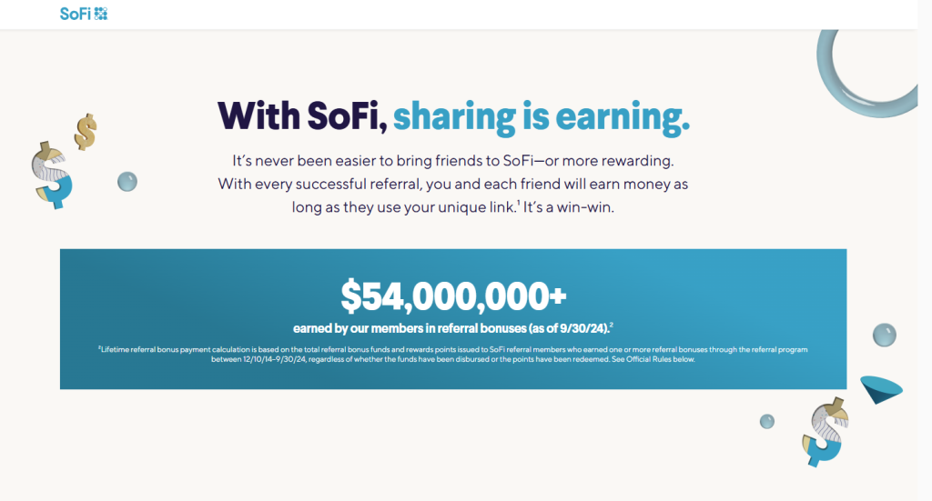 Sofi referral program example