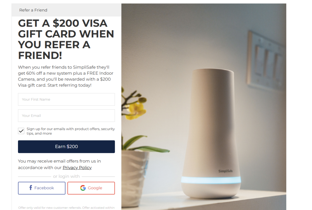 SimpliSafe referral program