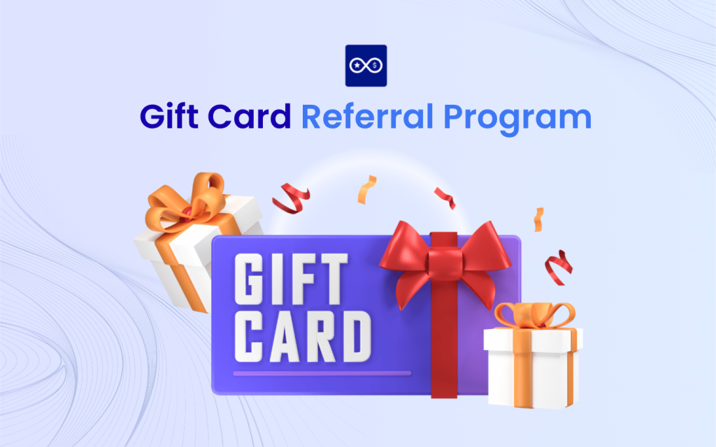 Gift card referral program