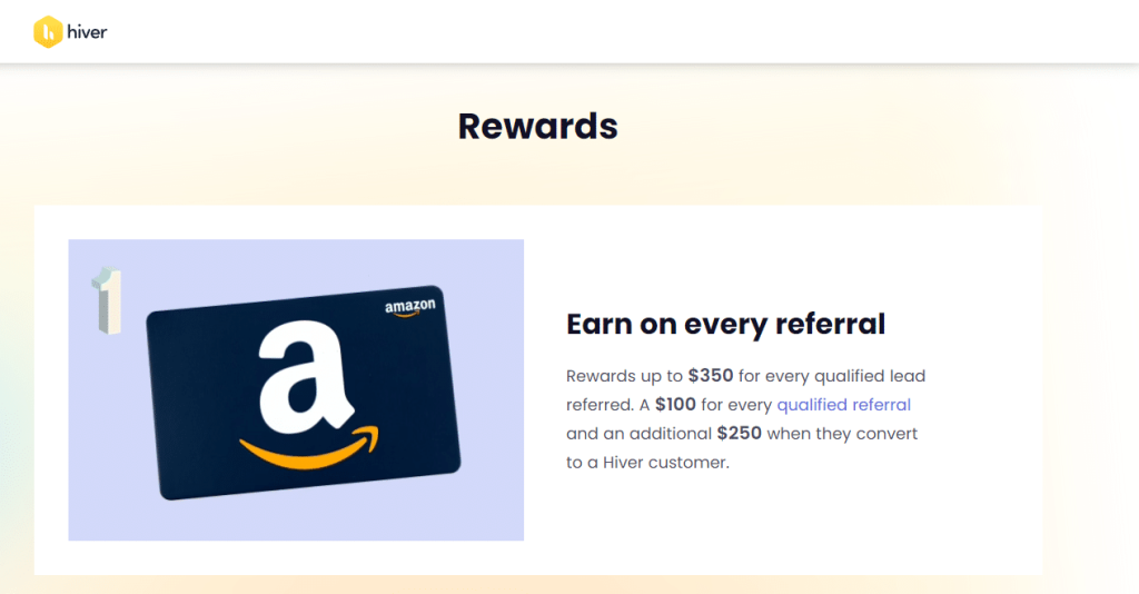 hiver multi step referral reward example