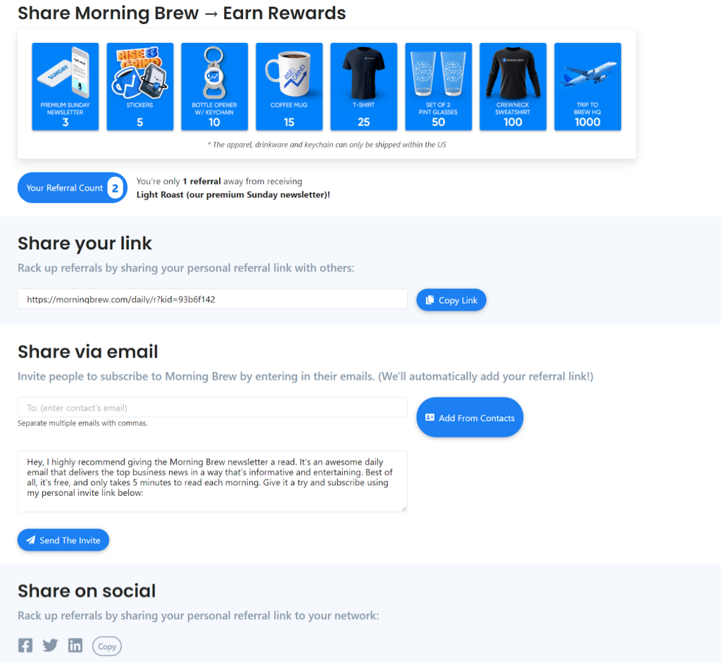 Morning brew referral rewards