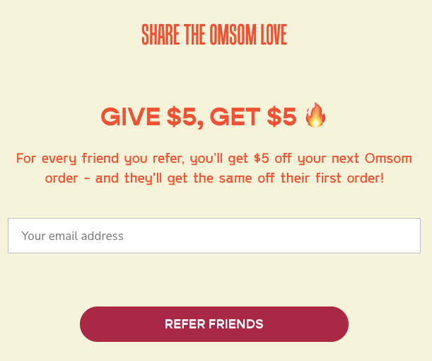 Omsom referral program