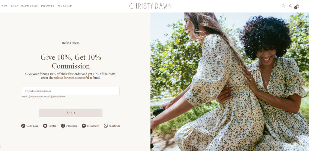 Percentage discount referral gift idea