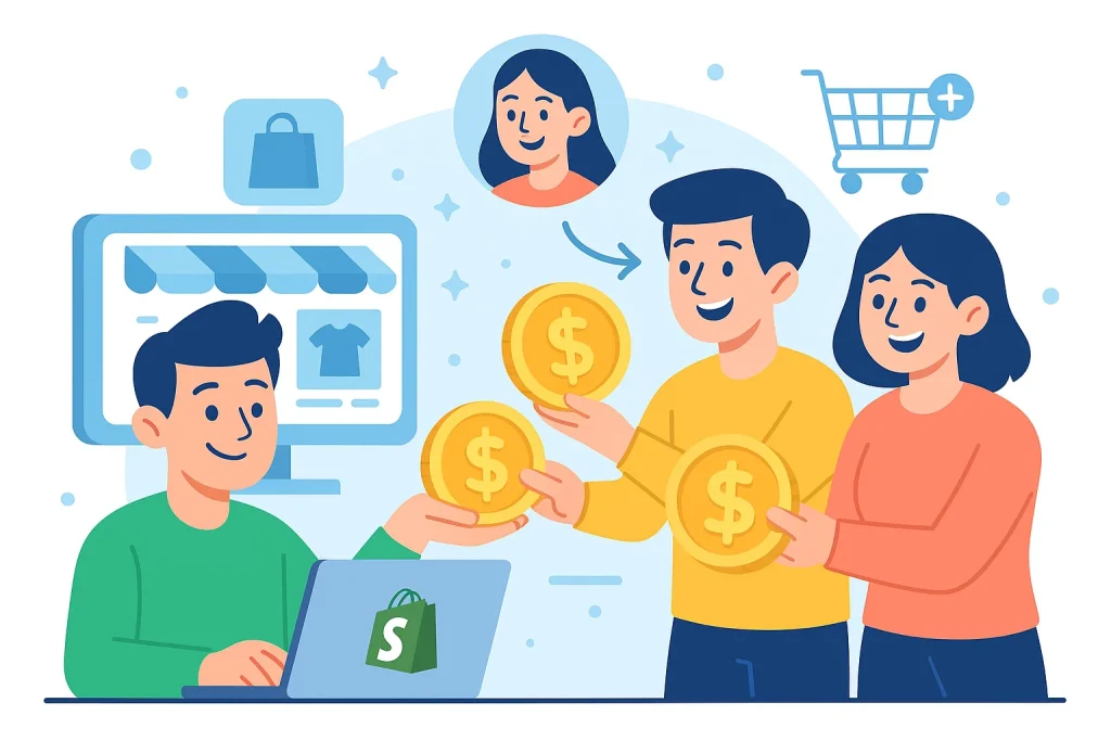 Referral commission for Shopify